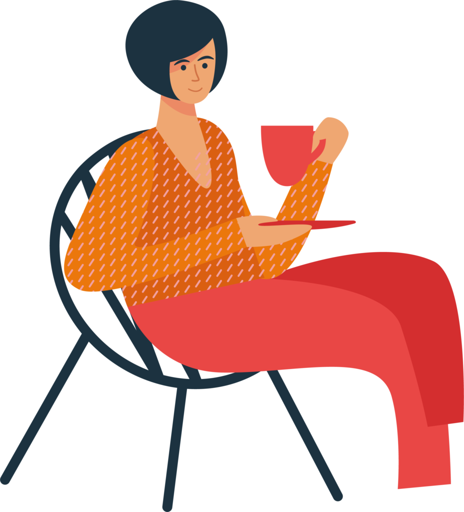 woman drinking tea